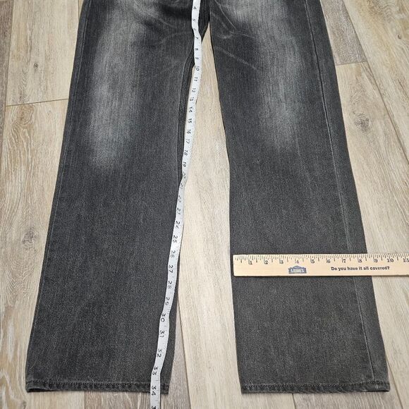 Levi’s Vintage Y2K 514 Slim Straight Button Pocket Grey Washed Denim Men’s 34 - Picture 3 of 12